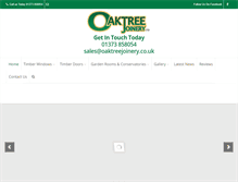Tablet Screenshot of oaktreejoinery.co.uk